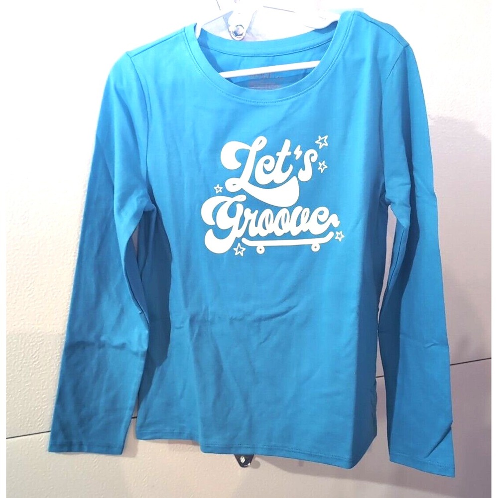 Girls Cat & Jack Let's Groove Long Sleeve T Shirt Size L 10-12 NEW